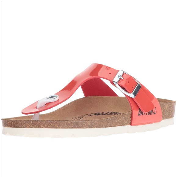 Bayton orange Slide Sandals - Picture 3 of 6